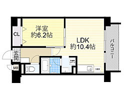 サクシード胤 1LDKの間取図画像