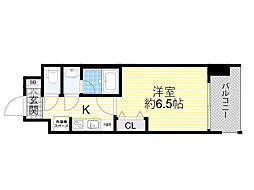 ファーストフィオーレ江坂ウエスト 1Kの間取図画像