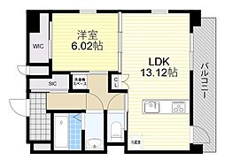 エメルミナ豊中岡町 1LDKの間取図画像