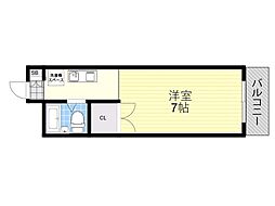 ステラ蛍池 1Kの間取図画像