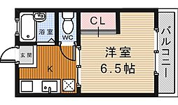 パナハイツ柴田 1Kの間取図画像