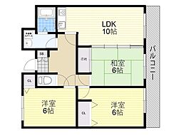 カルムドイ 3LDKの間取図画像