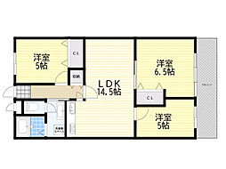 緑丘パーク・マンション 3LDKの間取図画像