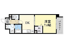 アストラル・コート 1DKの間取図画像