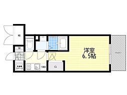 豊中市日出町1丁目マンション 1Kの間取図画像