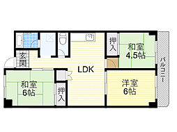 マンションにぎわい 3LDKの間取図画像
