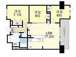CASAMARINAMONTECARLO 3LDKの間取図画像
