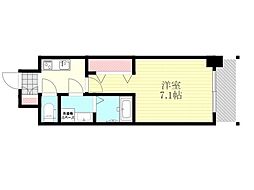 S-RESIDENCE三国WEST 1Kの間取図画像