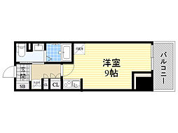 COMFORIA江坂 ワンルームの間取図画像