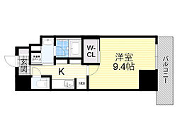 COMFORIA江坂 1Kの間取図画像