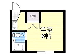 メゾン槻木 ワンルームの間取図画像