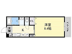 ドミトリオ仁王田 1Kの間取図画像