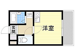 ロックベイシス2 ワンルームの間取図画像