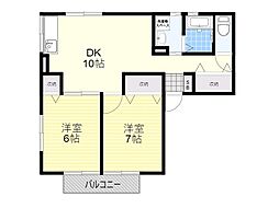 カサブリサ・K 2DKの間取図画像
