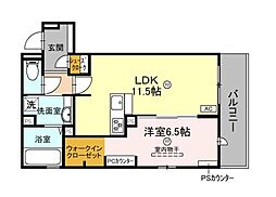 ユニヴェール千里中央 1LDKの間取図画像