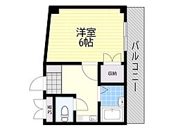 ファインコート江坂 1Kの間取図画像