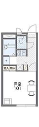 レオパレス豊中南 1Kの間取図画像