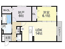 パレドール住吉 1SLDKの間取図画像