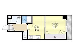 シャノアール 1DKの間取図画像