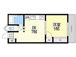 上野サウンドヒルズ 1DKの間取図画像
