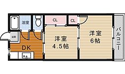 第2上田 2DKの間取図画像