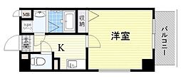 レクシア江坂 1Kの間取図画像