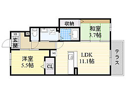 ザウバーヴィント3 2LDKの間取図画像