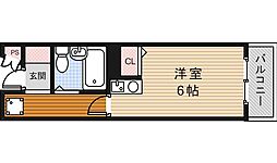 メゾンセリシエ ワンルームの間取図画像