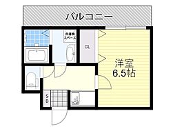 GROOVE川西多田 1Kの間取図画像