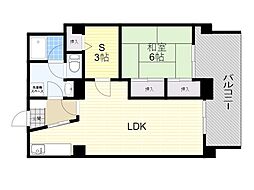 豊中グランドハイツ 1SLDKの間取図画像