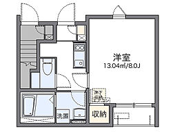 レオネクストプランドール 1Kの間取図画像