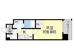 Live Flat Tsukamoto 1Kの間取図画像