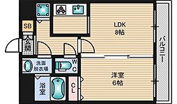 リーガル新大阪駅前 1LDKの間取図画像