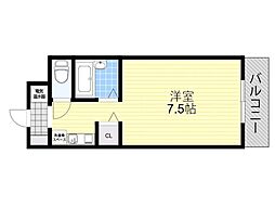センチュリーショウエイ3 1Kの間取図画像