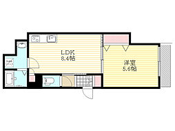 ラモーナ加島2 1LDKの間取図画像