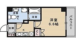 ウインズコート石橋 1Kの間取図画像