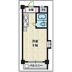 メゾン・ド・サンセール ワンルームの間取図画像