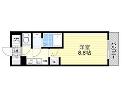 サムティ江坂レガーロ 1Kの間取図画像