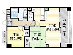 アールズコート 2LDKの間取図画像