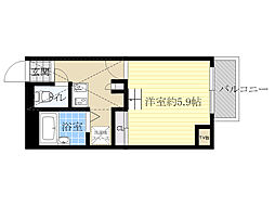 レオパレス井口堂 1Kの間取図画像