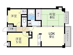 サン豊中 3LDKの間取図画像