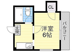 ヘブンズハイツ 1Kの間取図画像