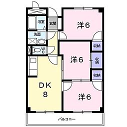 フローレンスS.Y 3DKの間取図画像