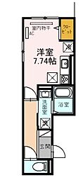 D-roomクロス ワンルームの間取図画像