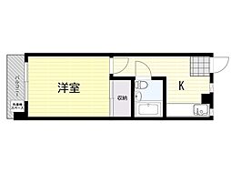 ナカムラニューハイツ 1Kの間取図画像