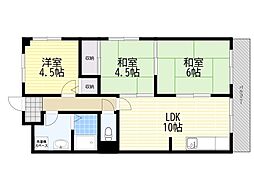ハイツ清風 3LDKの間取図画像