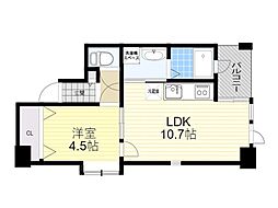 GrandChariot千里中央 1LDKの間取図画像