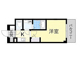 エスリードレジデンス新大阪PRIME 1Kの間取図画像