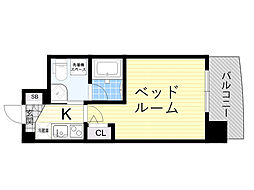 セレニテ江坂ルフレ 1Kの間取図画像