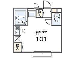 レオパレス上野西 ワンルームの間取図画像